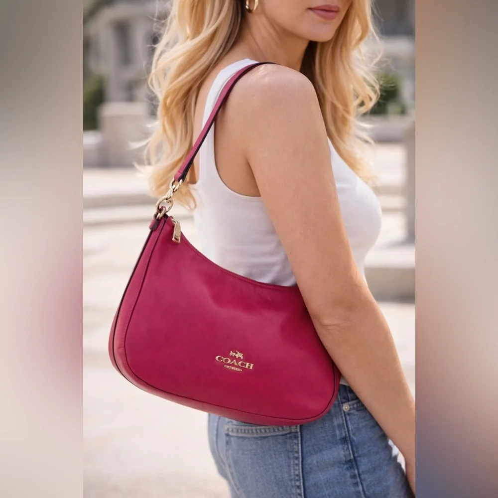 🌸 Vintage Y2K Coach Pink Leather Crossbody / Shoulder Bag 🌸 - Picture 3 of 12